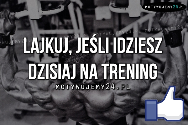 Lajkuj, jeśli idziesz dzisiaj na trening!