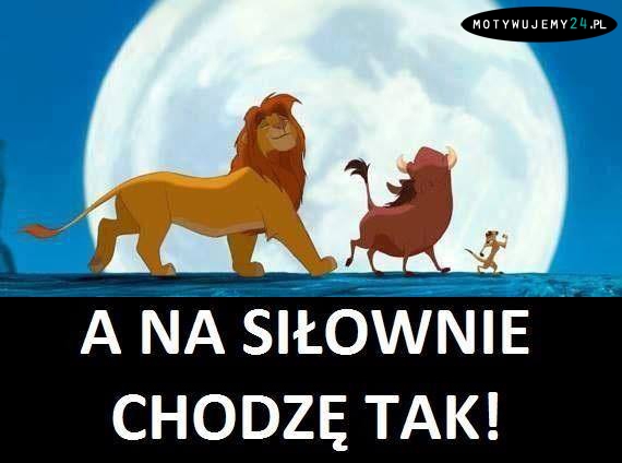 A na siłownię chodzę tak..