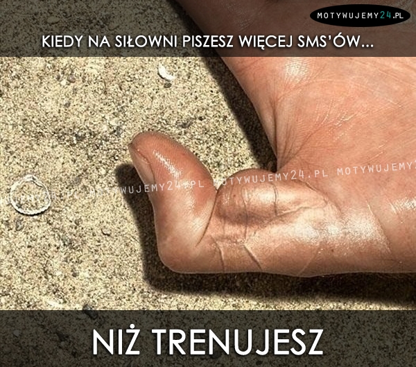 Kiedy na siłowni piszesz więcej sms'ów...