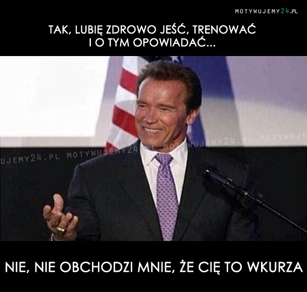 Tak, lubię zdrowo jeść, trenować i o tym opowiadać...