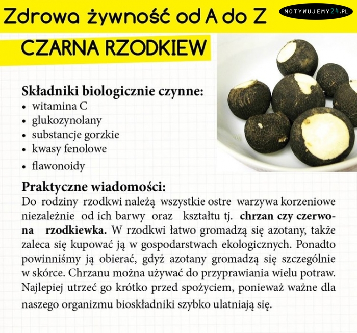 Zdrowa żywność - czarna rzodkiew