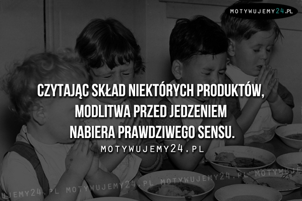 Czytając skład niektórych produktów...