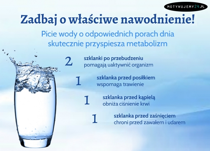 Zadbaj o odpowiednie nawodnienie