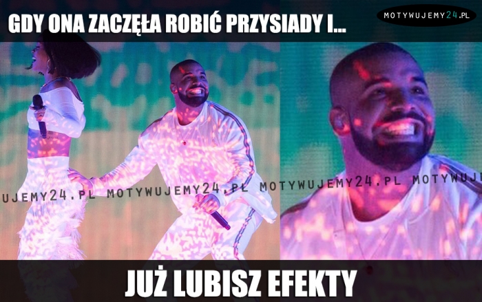 Gdy ona zaczęła robić przysiady i...