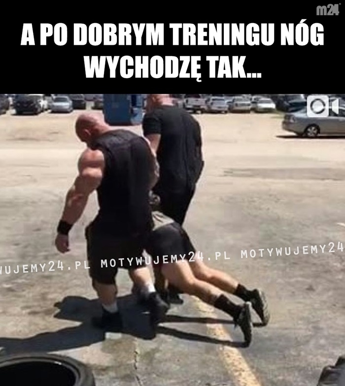 Tymczasem po treningu nóg...