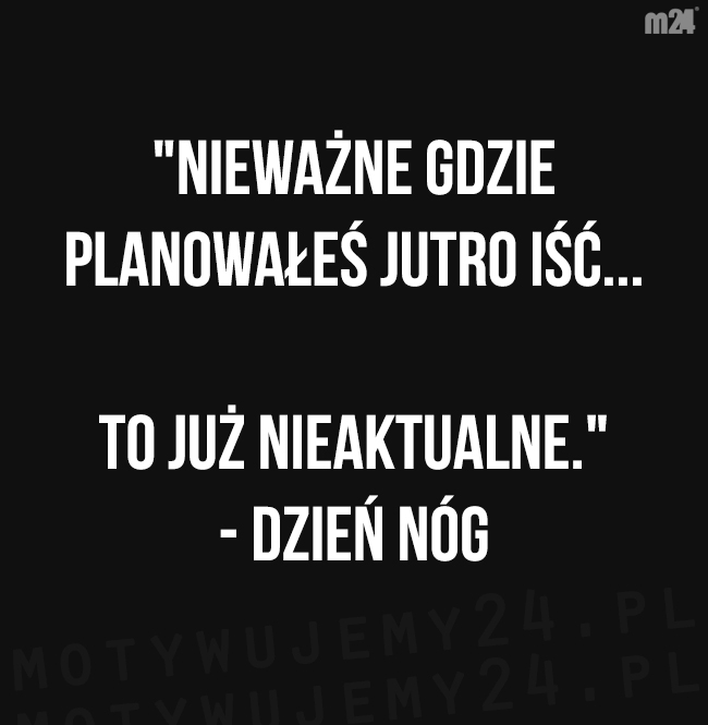 Czas zmienić plany...