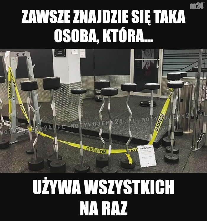 Bo nikt inny nie przyszedł tu ćwiczyć...