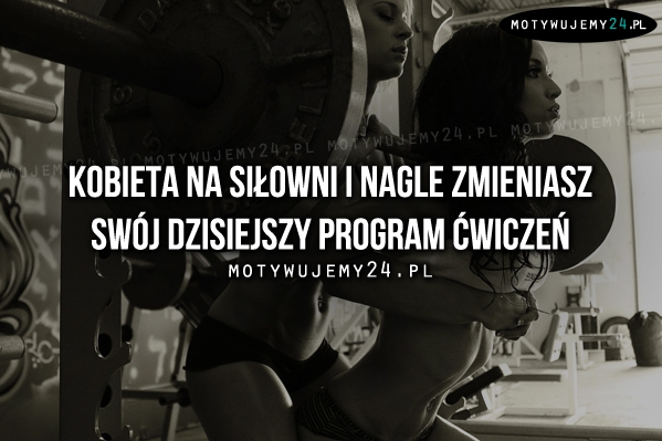 Kobieta na siłowni i nagle..