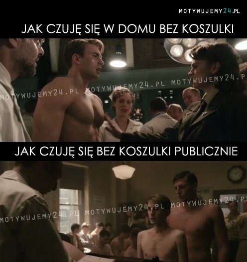 Bez koszulki w domu vs publicznie