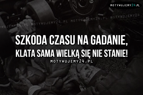 Szkoda czasu na gadanie..