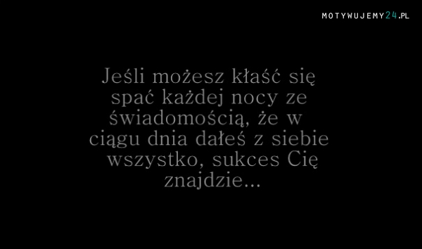 Jeśli możesz...