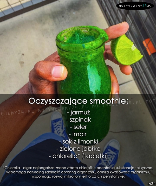 Oczyszczające smoothie z chlorellą