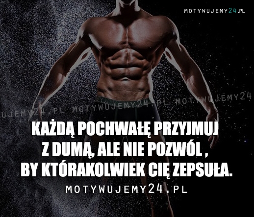 Każdą pochwałę przyjmuj z dumą...